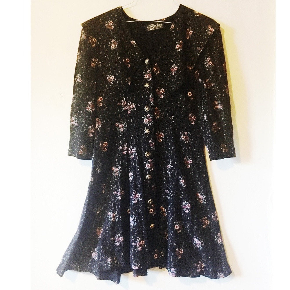 Black dress with flowers